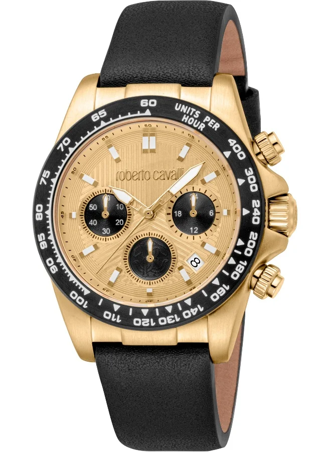 Premium Chronograph Quartz Watch with Genuine Leather Strap for Men (42mm) 25tqp