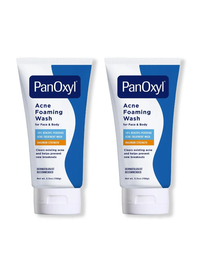 PanOxyl Acne Foaming Wash Premium Deep Cleansing Formula (156g, Pack of 2) 3b7nb