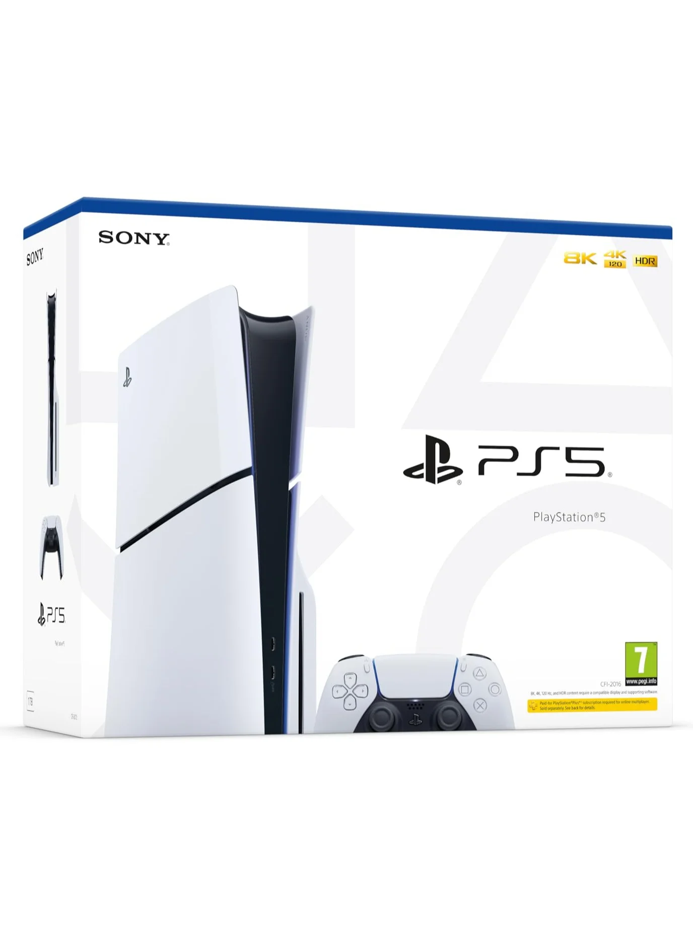 Premium Slim Gaming Console Disc Edition (2023 Model) with Wireless Controller (White, 1 Unit) 8dfn5