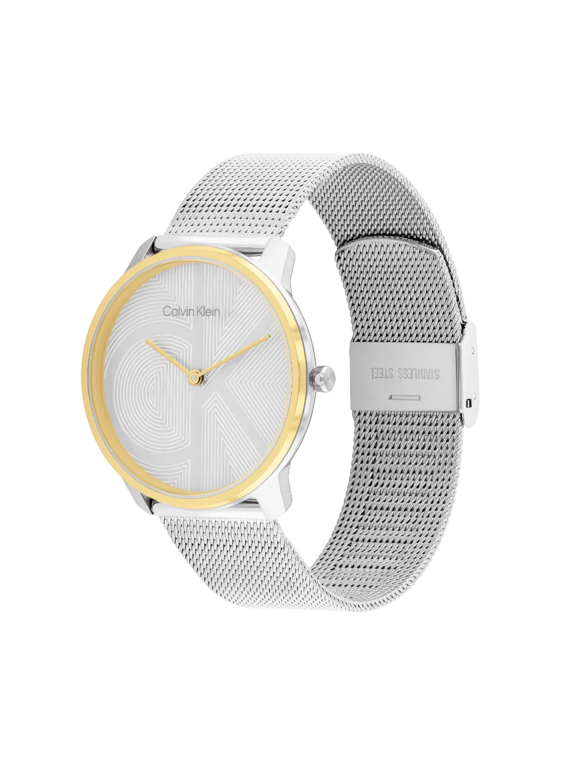 Premium Round Analog Unisex Wristwatch with Stainless Steel Case (Silver, 40mm) n3cqs