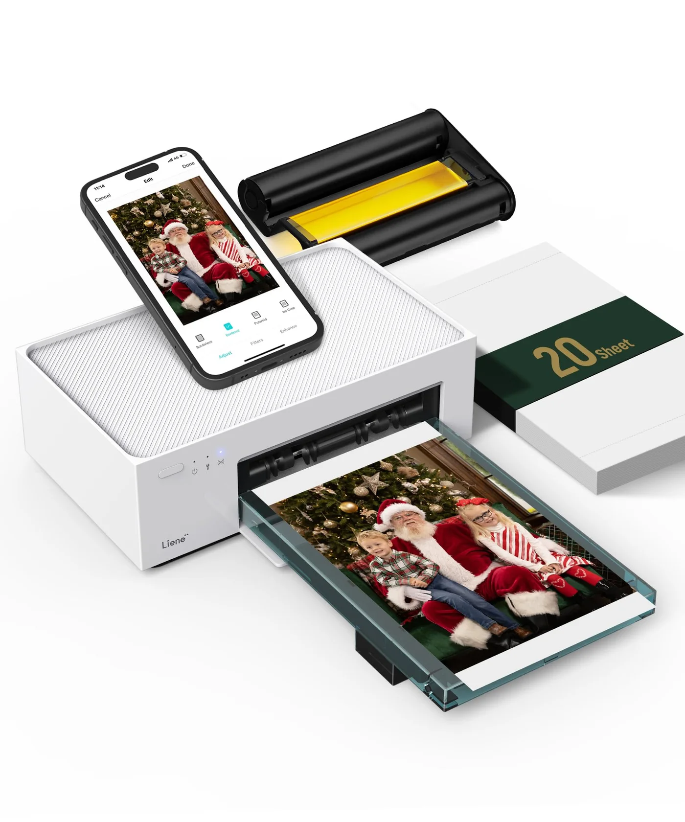 Portable Photo Printer Wi-Fi Instant Picture Printing Device (4x6 Inch, 20 Sheets) a8duy