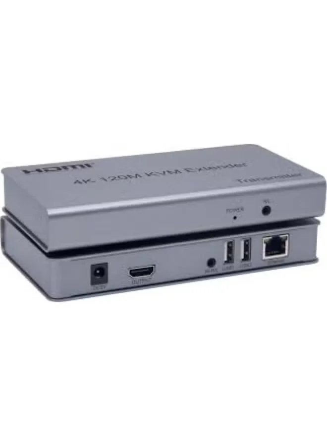 Reacon 120M HDMI KVM Extender 4K Video Over Ethernet with USB Keyboard Mouse and Touch Screen Support for Office and Gaming (120 Meters) 57axg