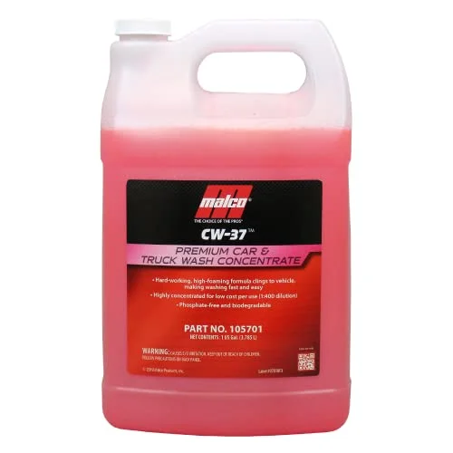 Malco CW37 Premium Car Wash Concentrate High Foaming Soap for Cars and Trucks (3.78 L) of2t2