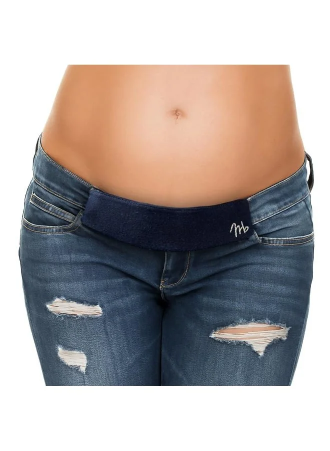 Maeband Maternity Belly Band Pregnancy Waistband Extender for Jeans (Royal Blue, M) ag3ks