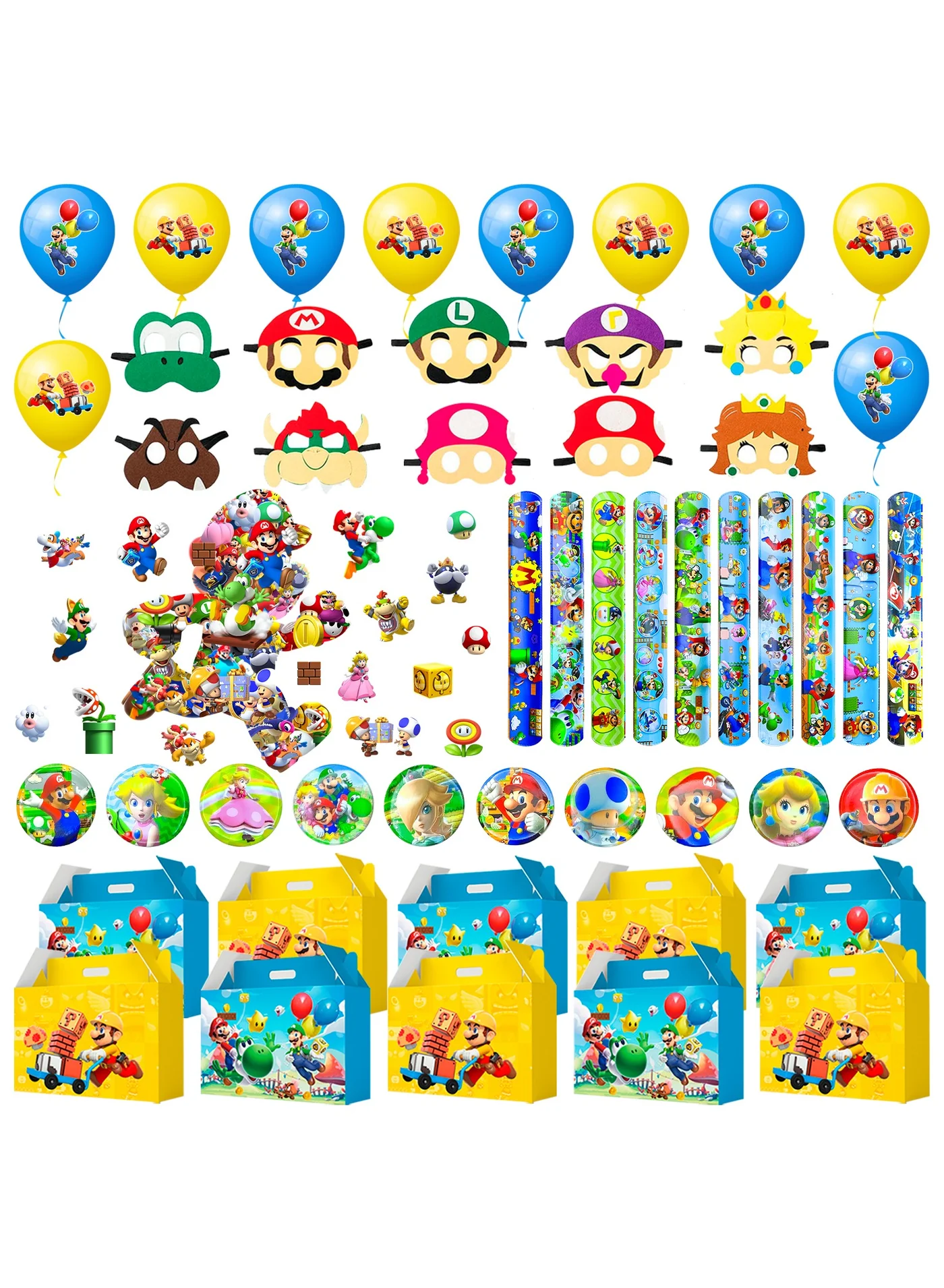 FRUITFUL PARTY Video Game Themed Birthday Celebration Set for 10 Guests (Paper, 10-Piece Pack) mtnog