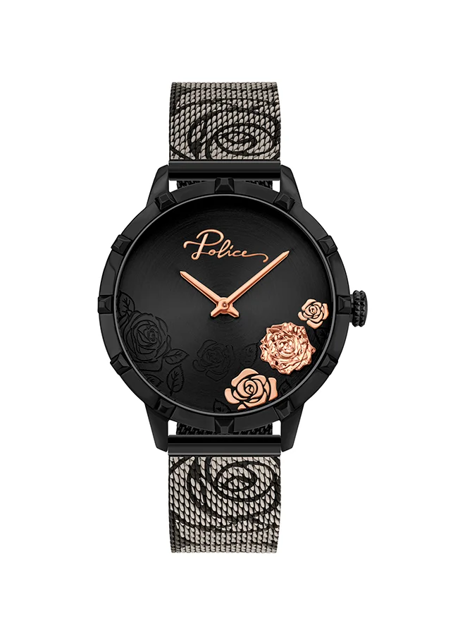 Marietas Analog Watch for Women Premium Stainless Steel Bracelet (Black Dial, 36mm) 8259j