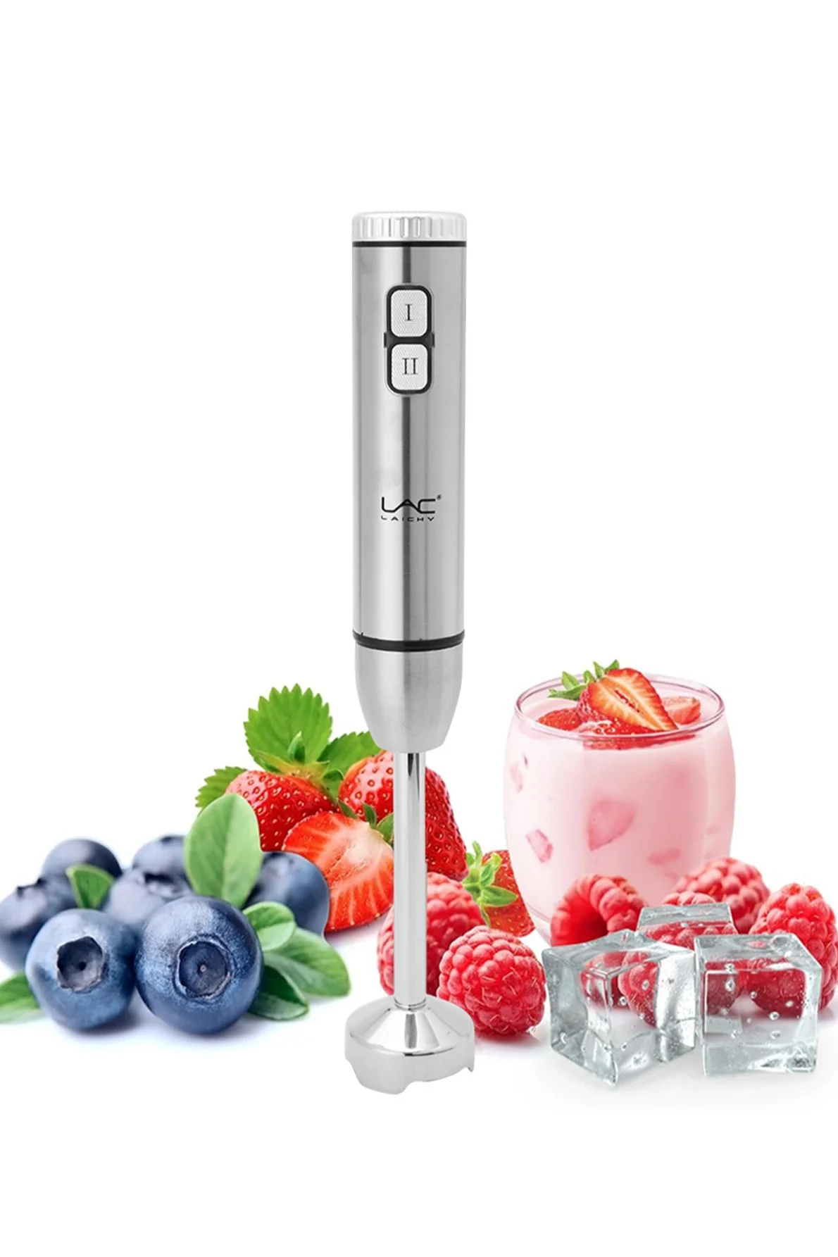 LAC LAICHY Hand Blender 1000W Immersion Mixer with Stainless Steel Blade (Silver, 1000W) l2jck