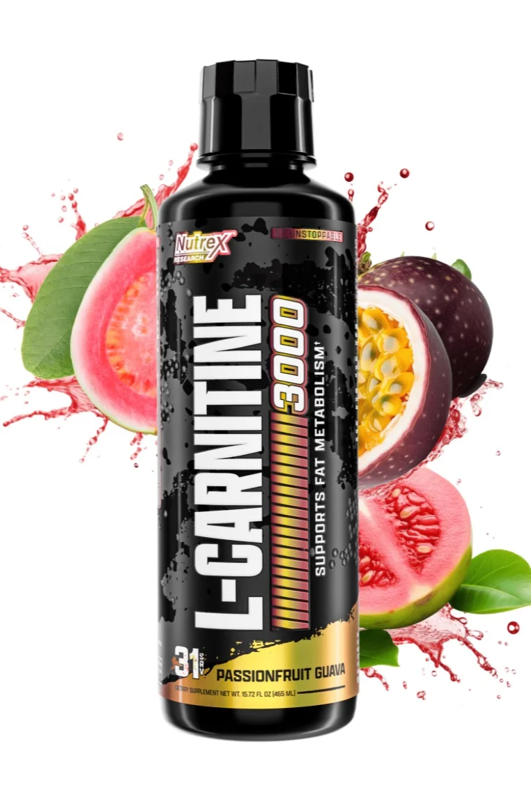 Nutrex Research L-Carnitine 3000 Liquid Supplement Passionfruit Guava Flavor (465 mL, 31 Servings) gp77h
