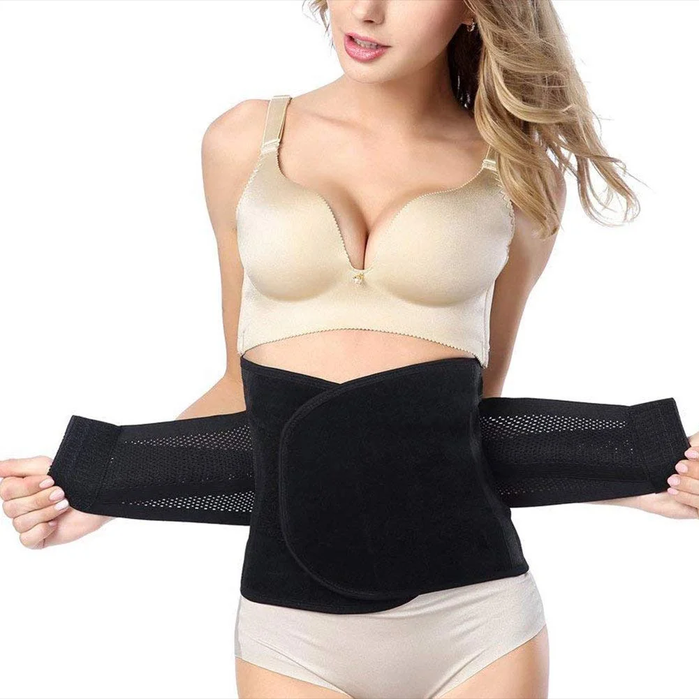 GOEGE Postpartum Abdominal Compression Binder Support Wrap for Recovery and Tummy Control (Adjustable, One Size) pnzf4