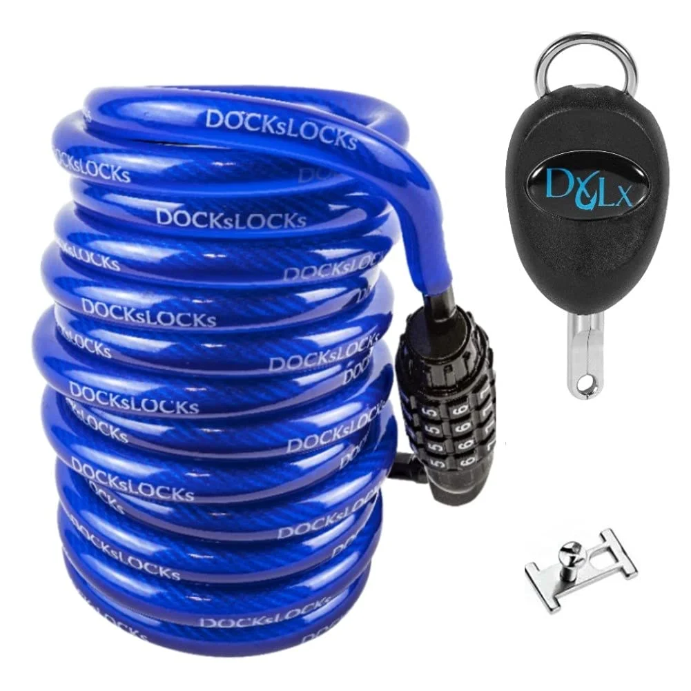 Premium SUP and Surfboard Security System with Patented Jaws Lock and 305 cm Coiled Cable for Water Sports Protection t1mmw