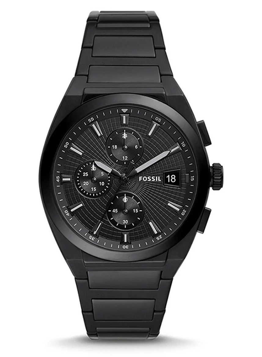 Fossil Everett Chronograph Stainless Steel Men Watch (Black, 42 mm) 4yet3