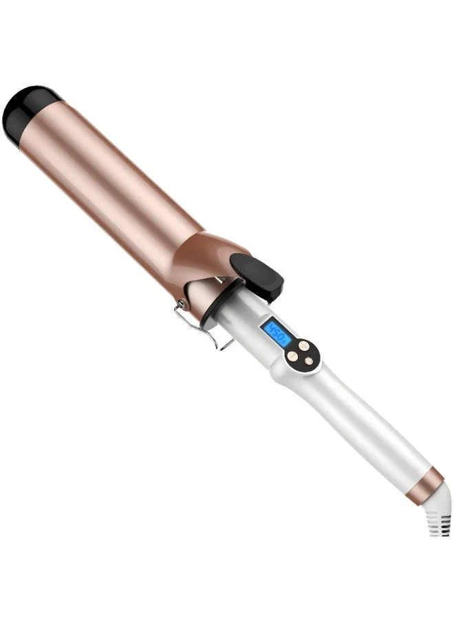 ZABGALTHO Professional Ceramic Curling Iron 32mm Dual Voltage Hair Styler with LCD Display and 10 Heat Settings (For Long Hair) lr0m0