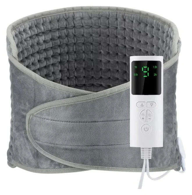 AREXA Electric Waist Heating Pad with LCD Controller (9 Heat Levels, 4 Timer Settings) Premium Back and Abdominal Support Belt dmxr1