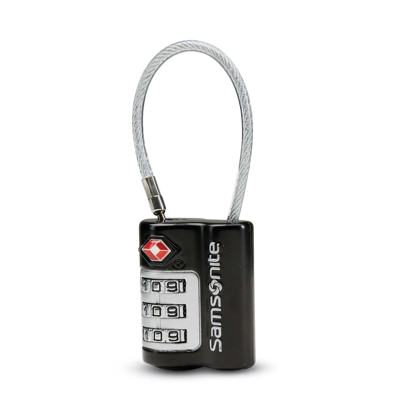 Premium 3-Dial Combination Cable Lock Security Luggage Accessory for Travel (Black, One Size) yn1di