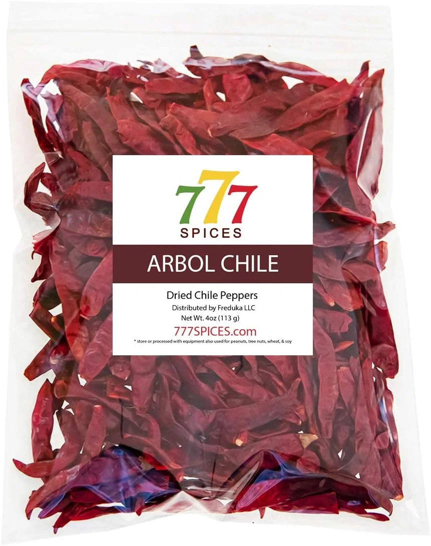 Premium Dried Arbol Chile Peppers Natural Dehydrated Chili for Authentic Cuisine (113 g) uxdh3