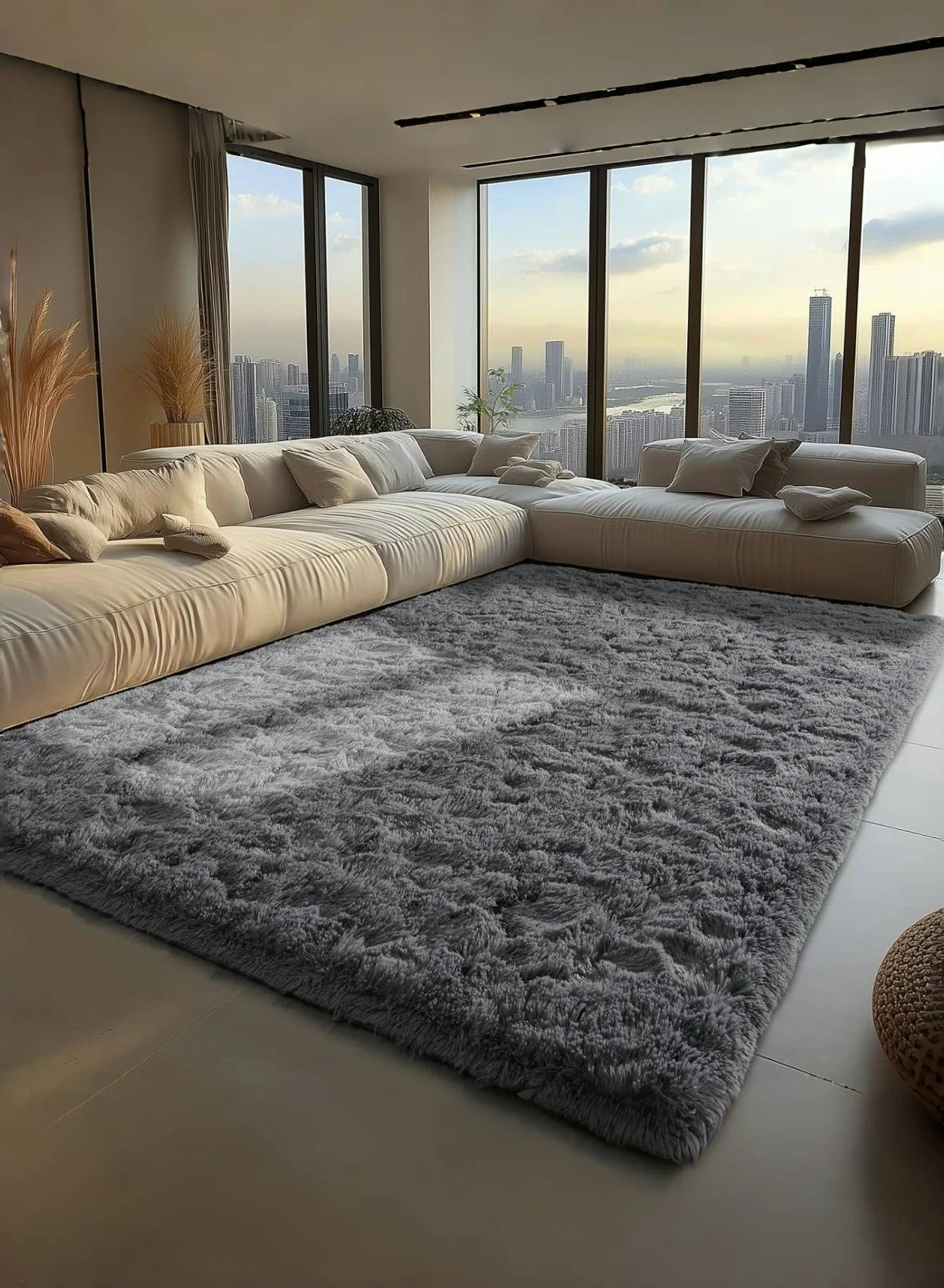 CHU DAI Luxury Large Area Rug Ultra Soft Plush Fuzzy Carpet (Non-Slip, Hypoallergenic, 160cm x 230cm) codiu