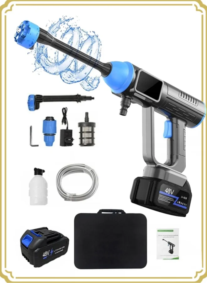 MDHL Cordless Pressure Washer 50Bar High-Pressure Cleaner with 15000mAh Battery for Car Washing and Garden Cleaning s7m64