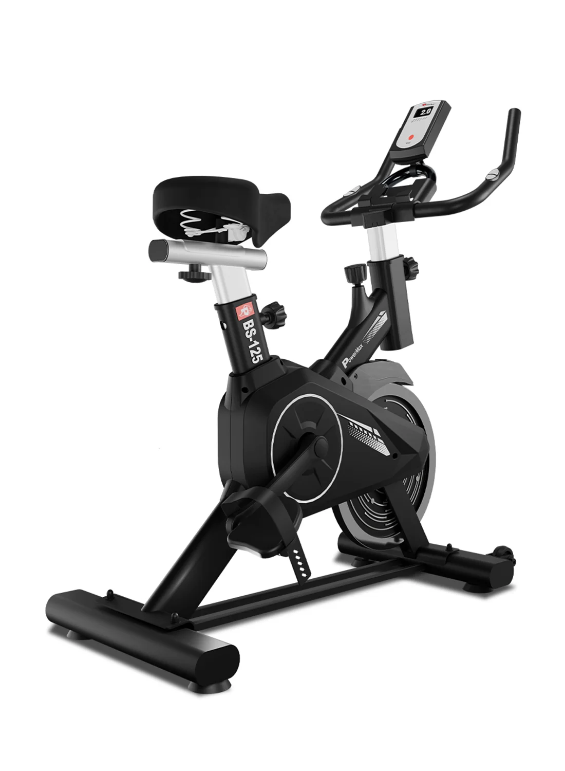 Premium Indoor Spin Exercise Bike with 7kg Flywheel and LCD Monitor (Adjustable Seat and Handlebars) ntr3z