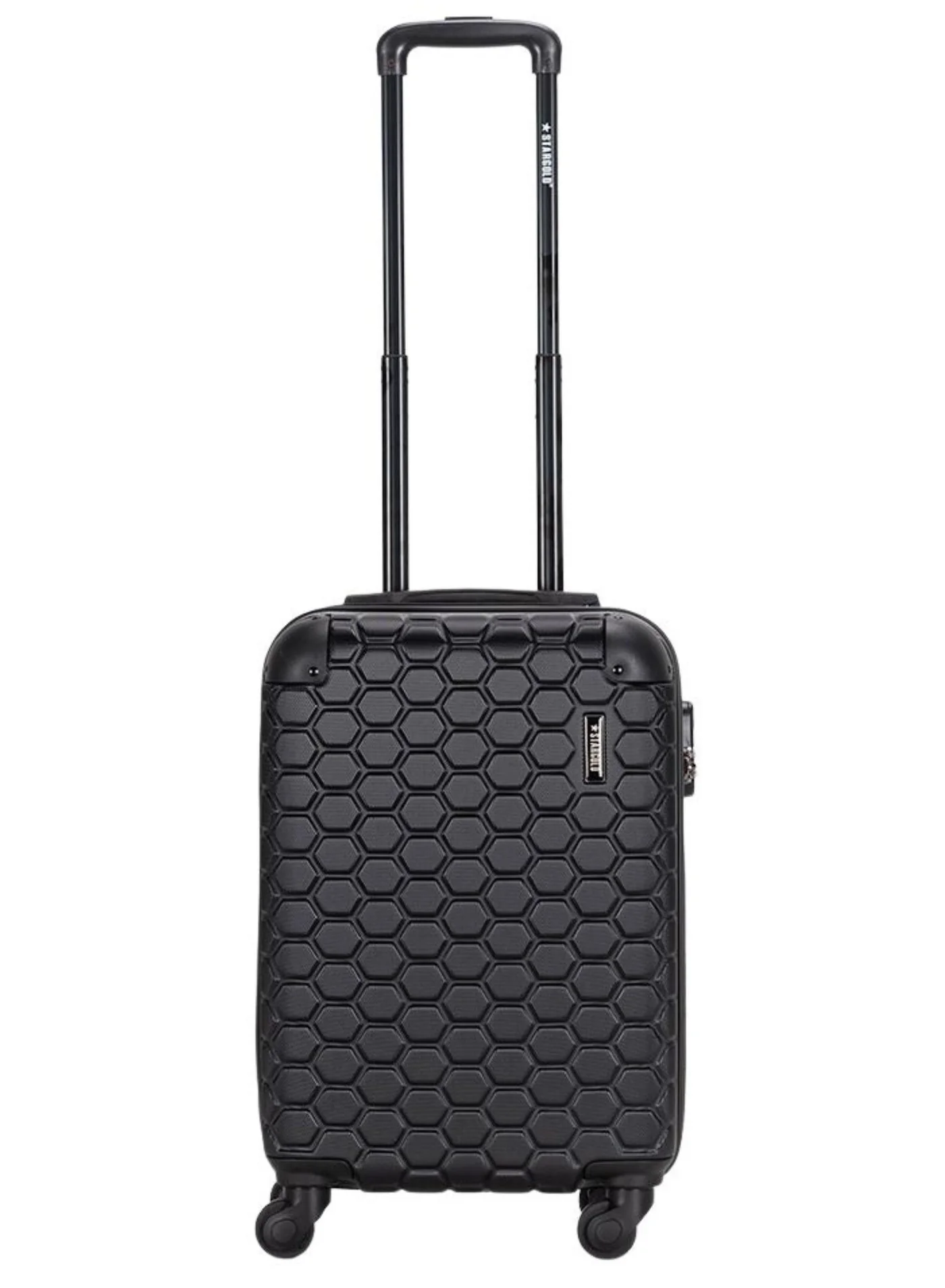 Stargold Hardside Spinner Trolley Luggage with TSA-Approved Number Lock (20 Inches, Black) ru6uu