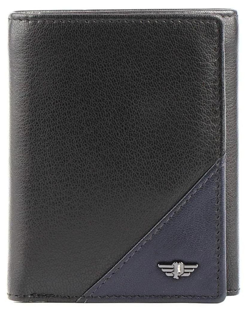 Premium Leather Tri-Fold Wallet for Men (Black, One Size) mtnft