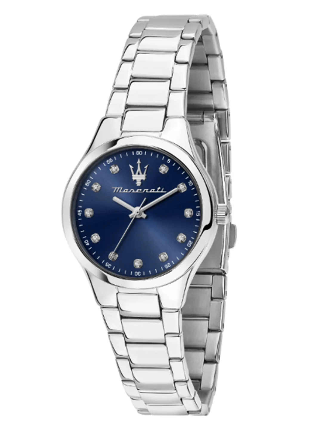 Premium Stainless Steel Analog Watch for Women Blue Sunray Dial (30 mm) n1v11