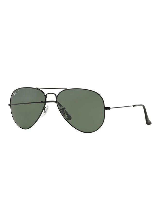Premium Aviator Sunglasses Classic Metal Frame Polarized Lens (Black, 62 mm) fph8x