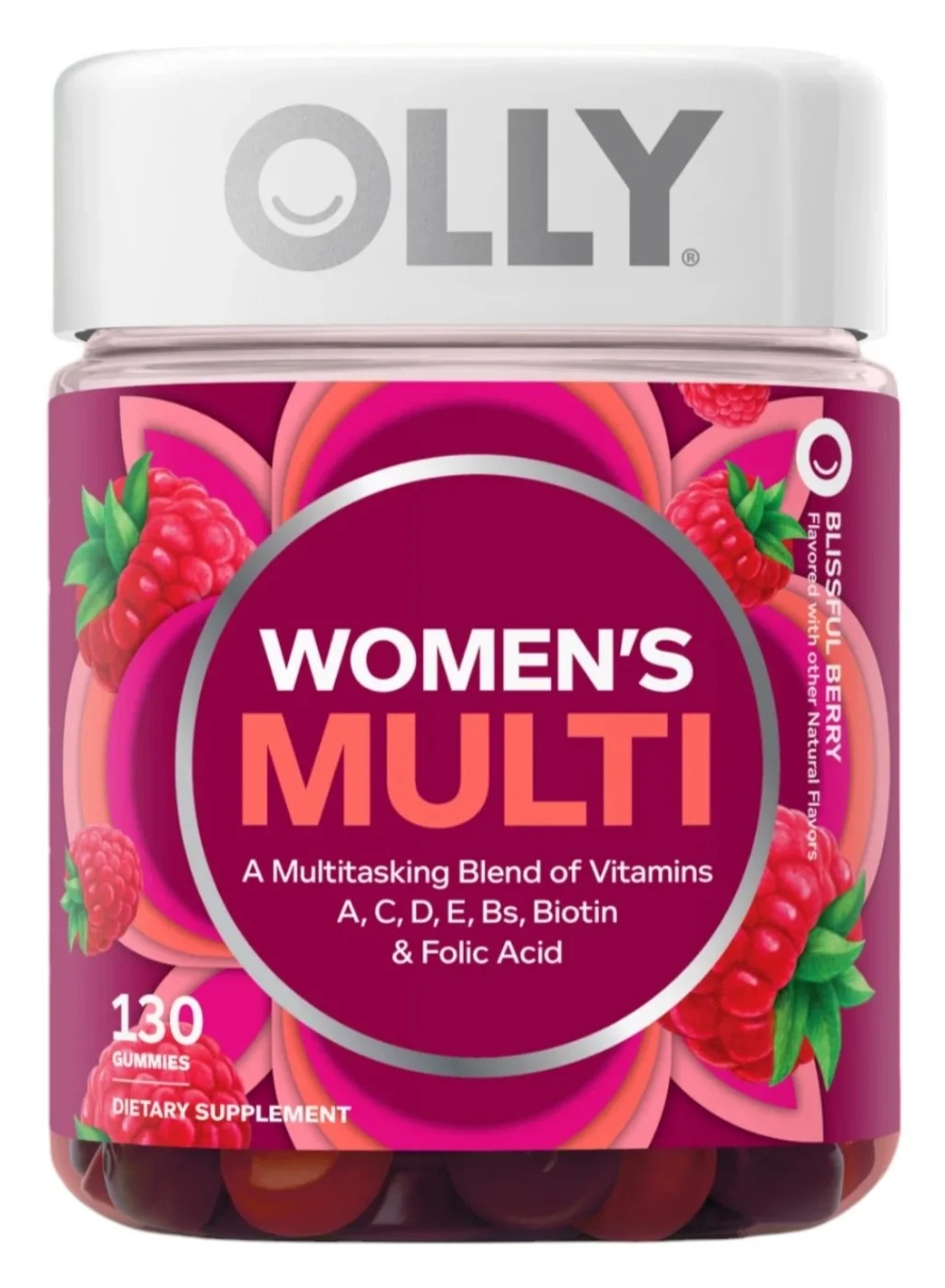 Premium Women's Multivitamin Gummies, Blissful Berry Flavor, Essential Daily Nutrients (130 Count) 43v15