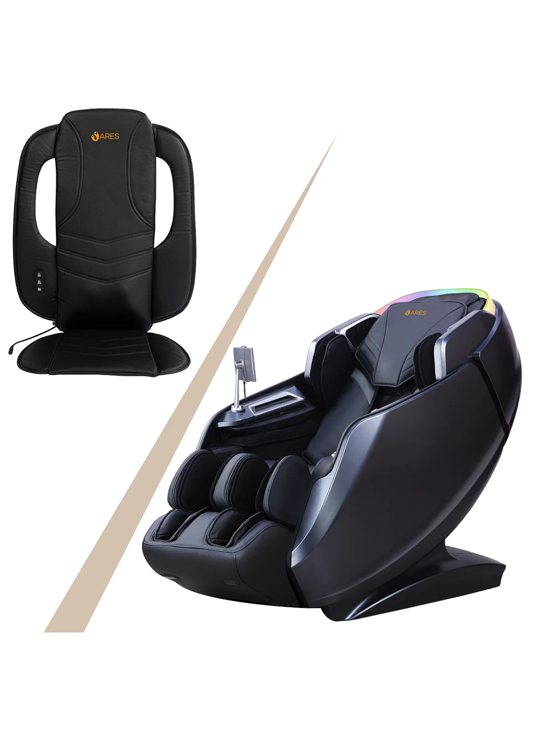 ARES Back Massager Electric Deep Tissue Kneading Device for Home and Office Use (Premium) opowl