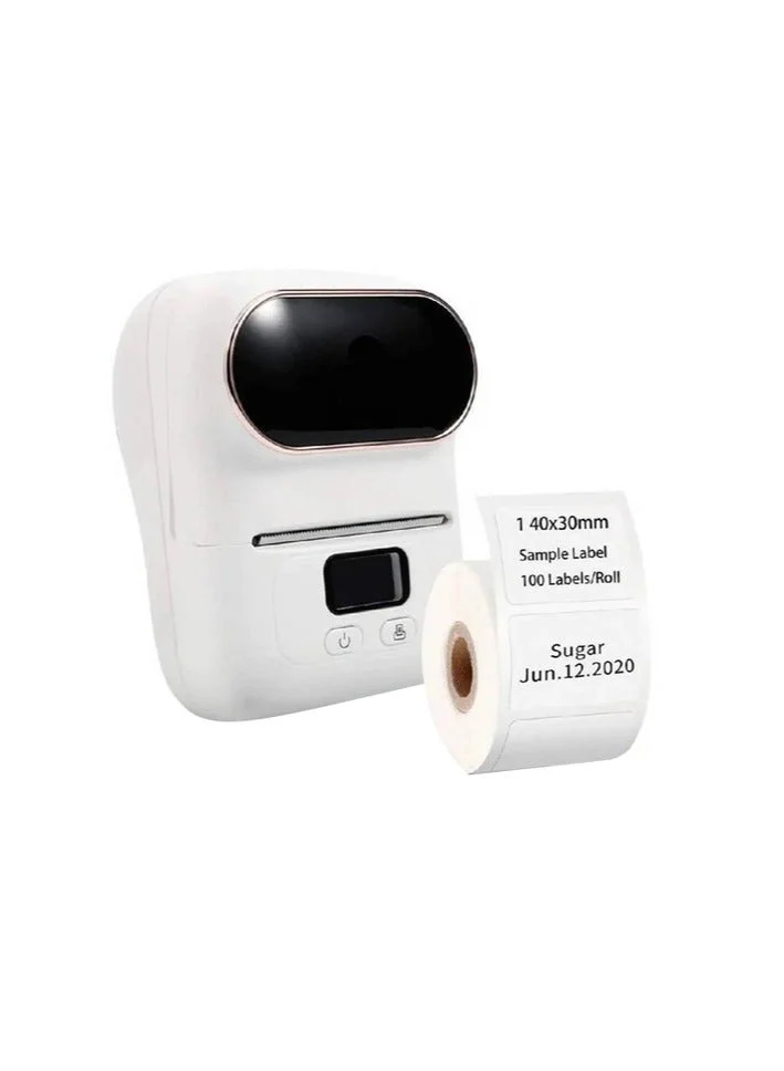 Gulf Trend Thermal Label Printer Compact Desktop Labeling Machine (White, 1 Unit) me1nr