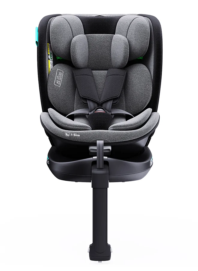 Moon Gyro Pro+ I-Size 360¡ã Rotating Car Seat with Isofix and Leg Support (40-150cm, Grey) q69we