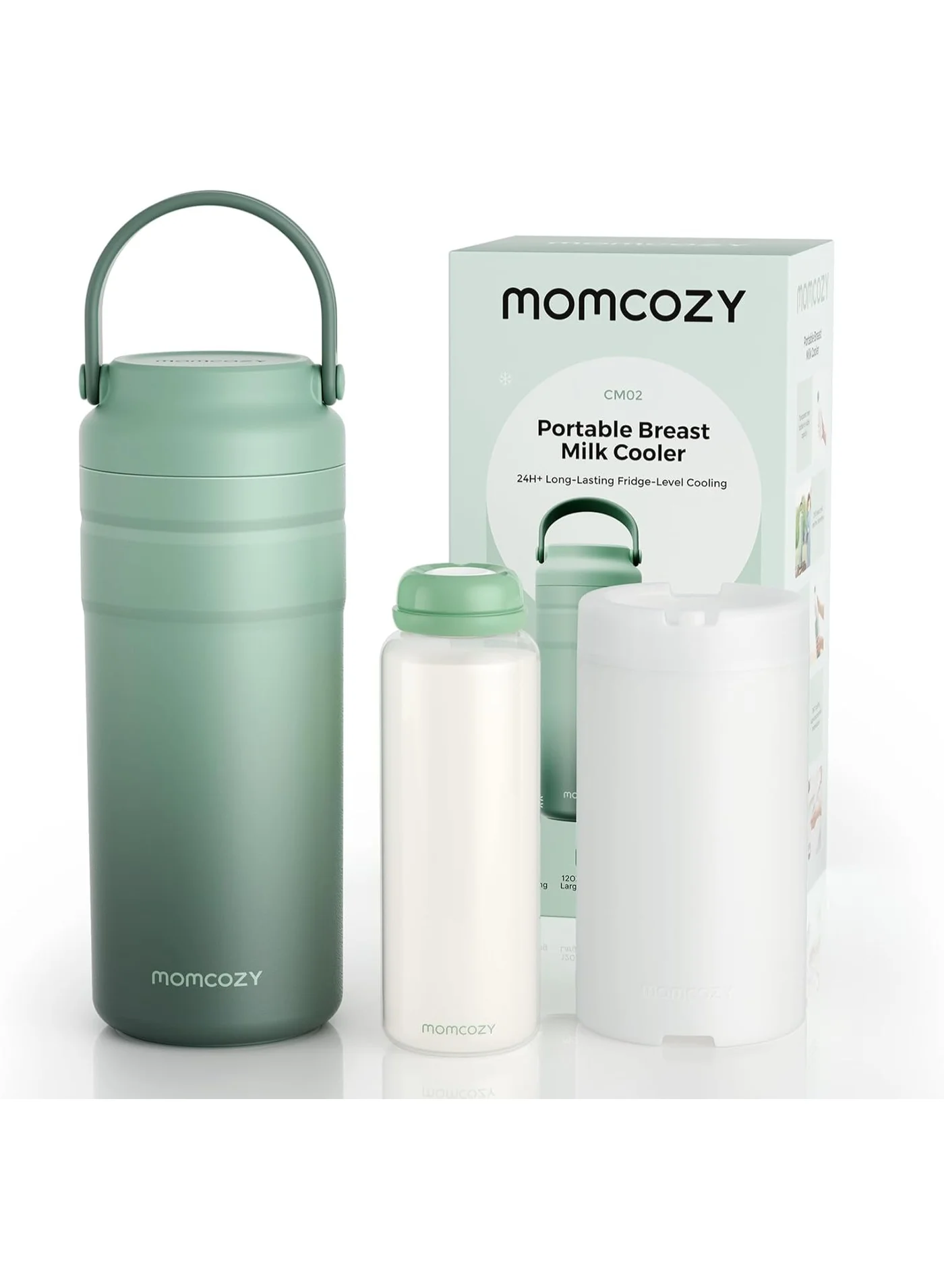 Momcozy Portable Breast Milk Cooler Bag Insulated Storage Container for Travel (Grey, 355 mL) vr7qs