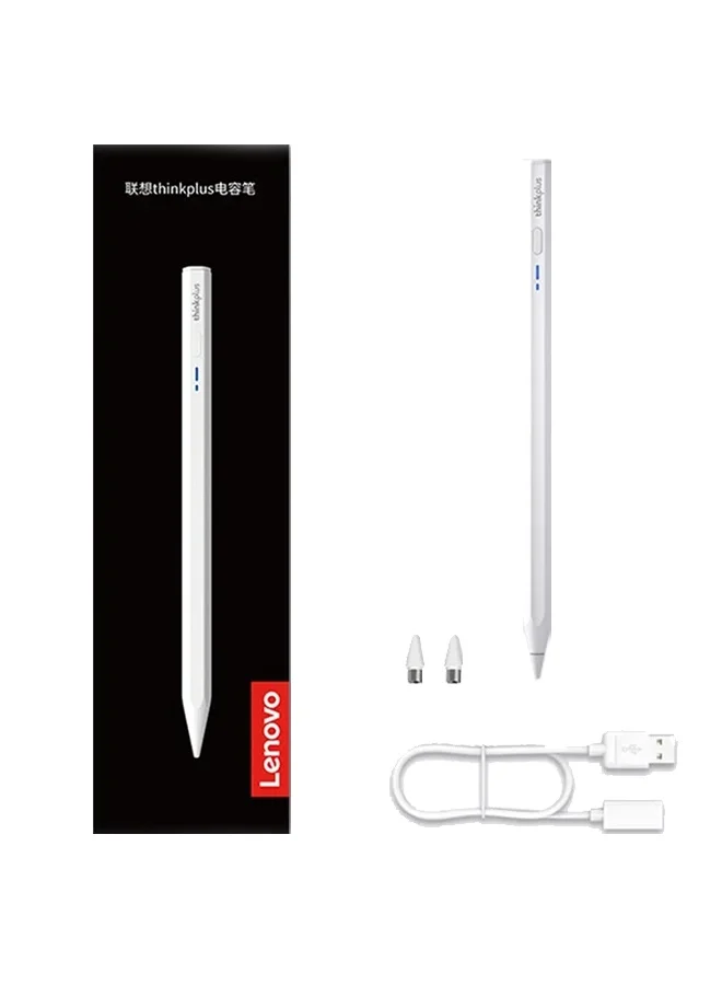 Universal Capacitive Stylus Pen with Bluetooth Connectivity and Magnetic Attachment (White, 1 Piece) mubt6