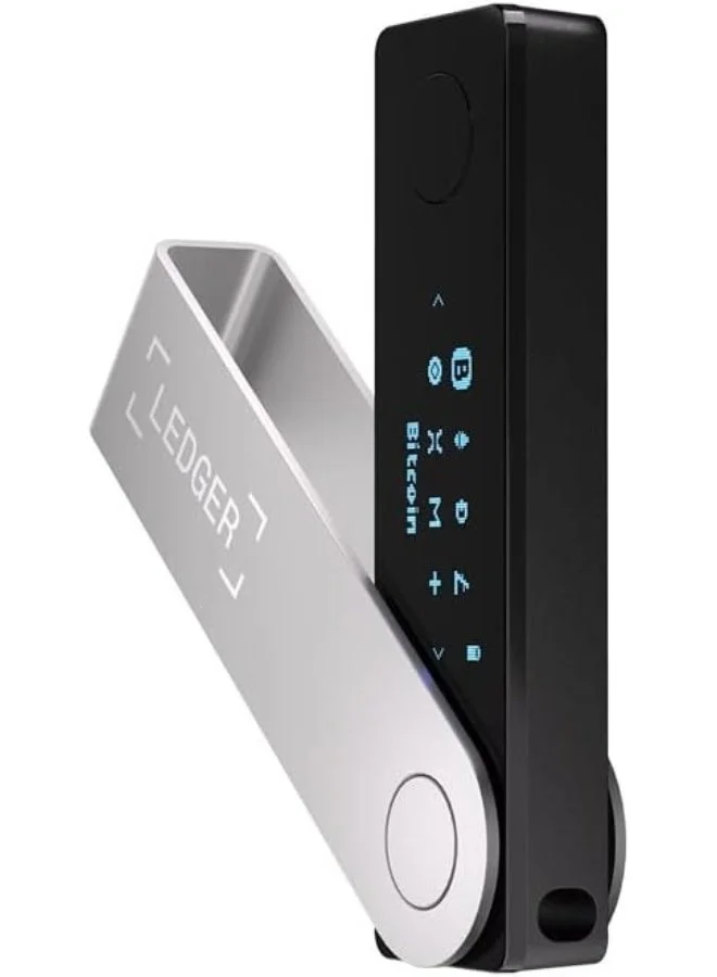 Premium Hardware Crypto Wallet with Bluetooth and Secure Element for Digital Assets (Black, 72mm x 18.6mm x 11.7mm) glqst