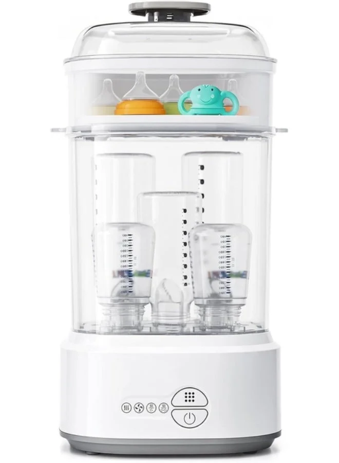 Wtrtr Electric Steam Baby Sterilizer and Dryer, Compact Professional Sanitizing Station for Feeding Accessories (White, 1 Unit) 5xuxk