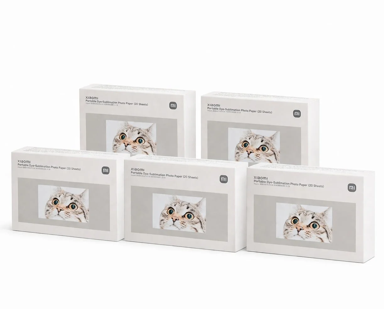 Premium Dye-Sublimation Photo Paper for Portable Printers (100 Sheets, 5 Pack) n7el0