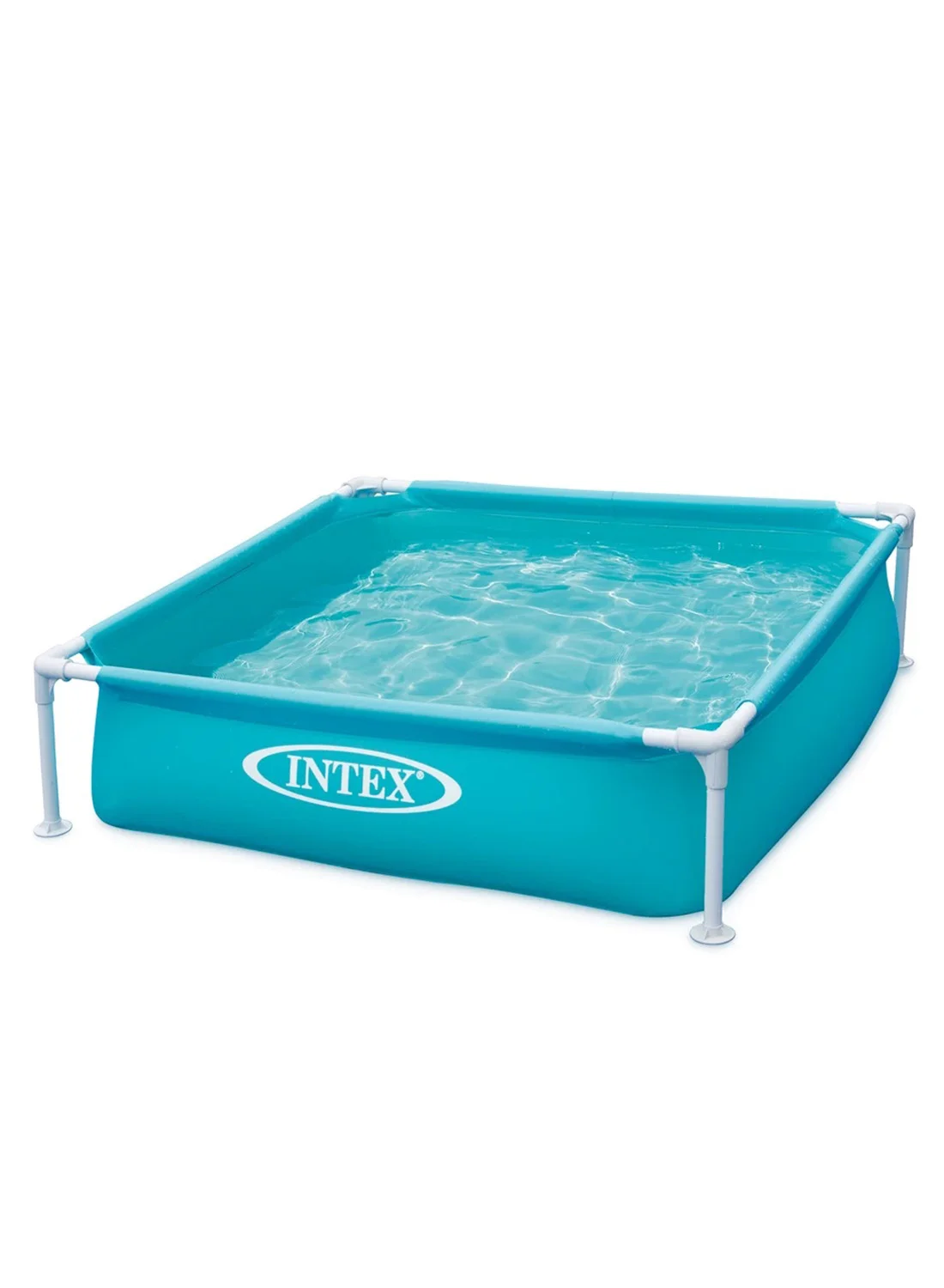 Premium Square Above Ground Toddler Pool Durable Frame Design for Kids (Blue, 122x122x30cm) 9tequ