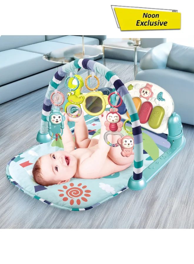 COGNIKIDS Baby Piano Play Mat Activity Gym with Kick Toy and Lights (Infant, 75 cm x 60 cm) 3g70m