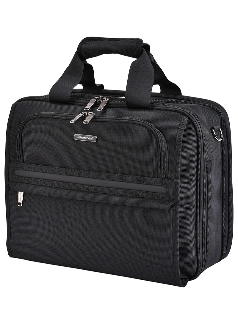 Eminent Business Laptop Bag Premium Polyester Shoulder Case (Black, 17 inch) for Travel and Office njaoh