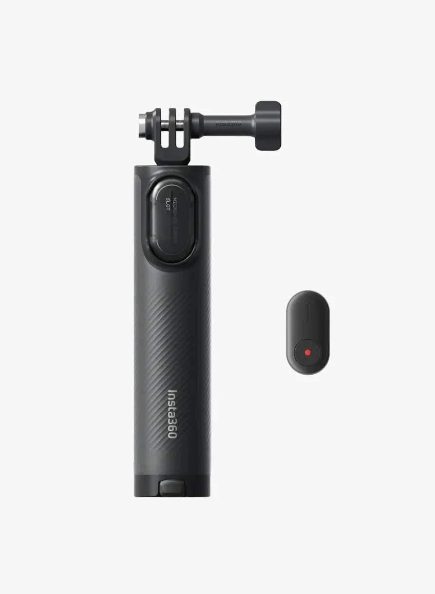 Premium 2-in-1 Extendable Selfie Stick and Tripod Stand with Wireless Remote Control for Action Cameras (Black, 25 cm) xizkd