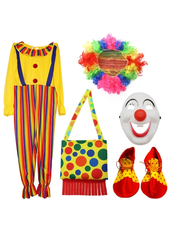JAYATO Joker Costume Set for Adults Halloween Party Role-Playing Performance Outfit (One Size) irx4s