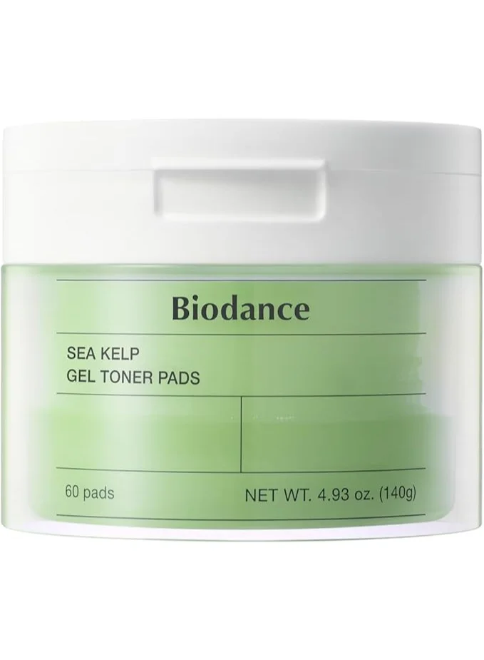 Biodance Sea Kelp Gel Toner Pads for Sensitive Skin, Balancing and Refreshing Facial Care (140g, 60 Pads) npyp2