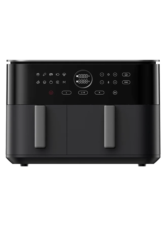 Premium Smart Dual Zone Air Fryer with 2 Baskets (3.5L + 6.5L) 10L 2700W (Black) 245mm