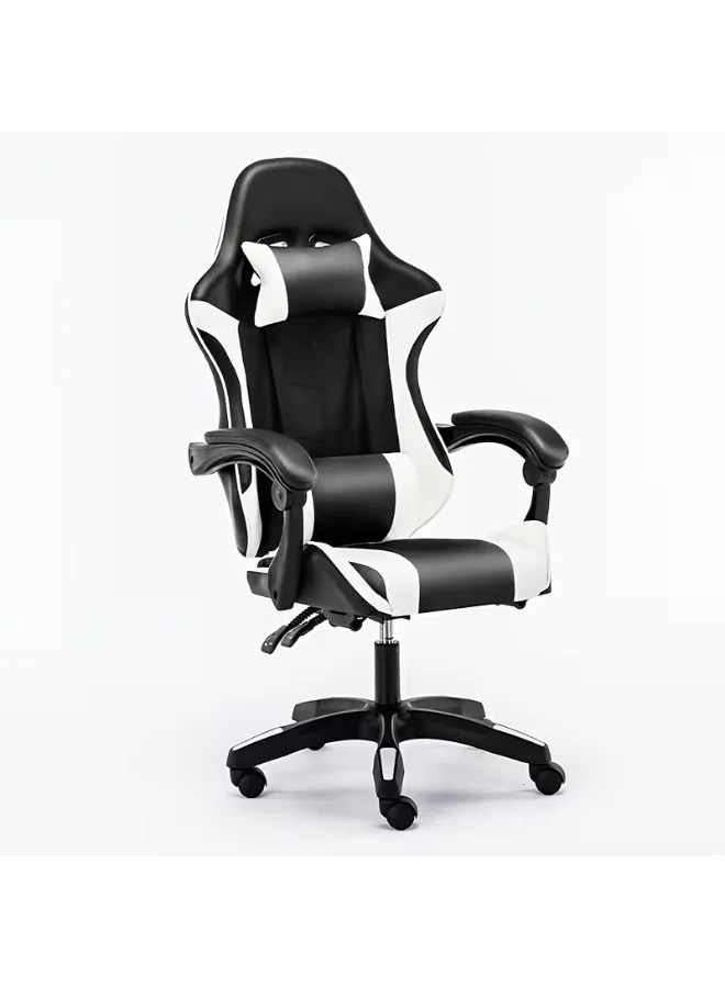 Nadrab Ergonomic Gaming Chair with Footrest and Lumbar Support High Back Adjustable Swivel Desk Chair for Office and Home (Black, 125 cm) tj63r