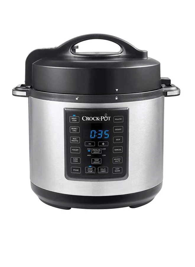 Premium 12-In-1 Programmable Multi Pressure Cooker Stainless Steel Kitchen Appliance (Silver, 5.6 L) 1bzvz