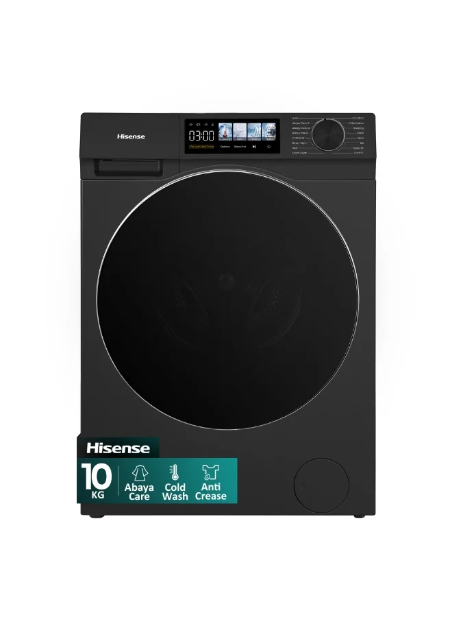 Premium 10KG Front Load Washing Machine with Steam Refresh and Abaya Care Program (Titanium Grey, 1400RPM) f6jc0