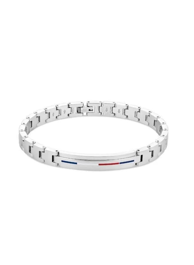 Premium Stainless Steel Link Bracelet for Men (Durable Polished Finish, 21 cm) ng7aa