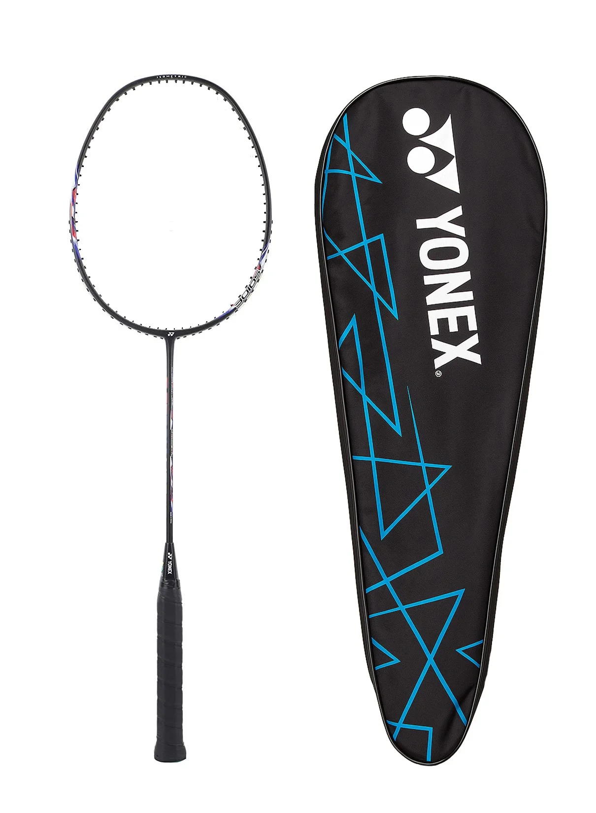 Premium Graphite Badminton Racquet Lightweight Professional Sports Equipment (Black, 77 g) hel81