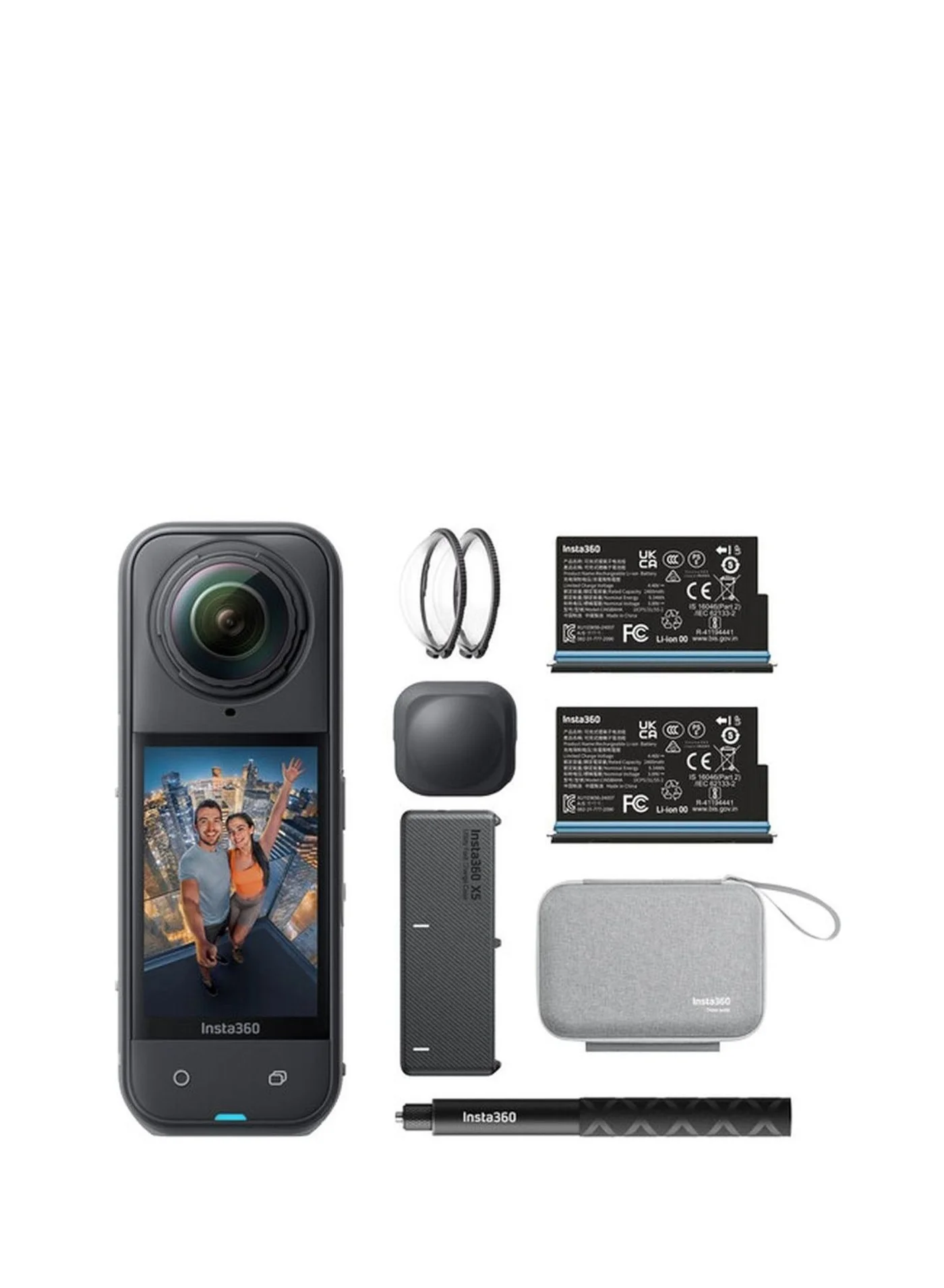 Premium 360 Action Camera Essentials Bundle (Black, 8K Resolution) with Invisible Selfie Stick and Waterproof Housing 8n5j9