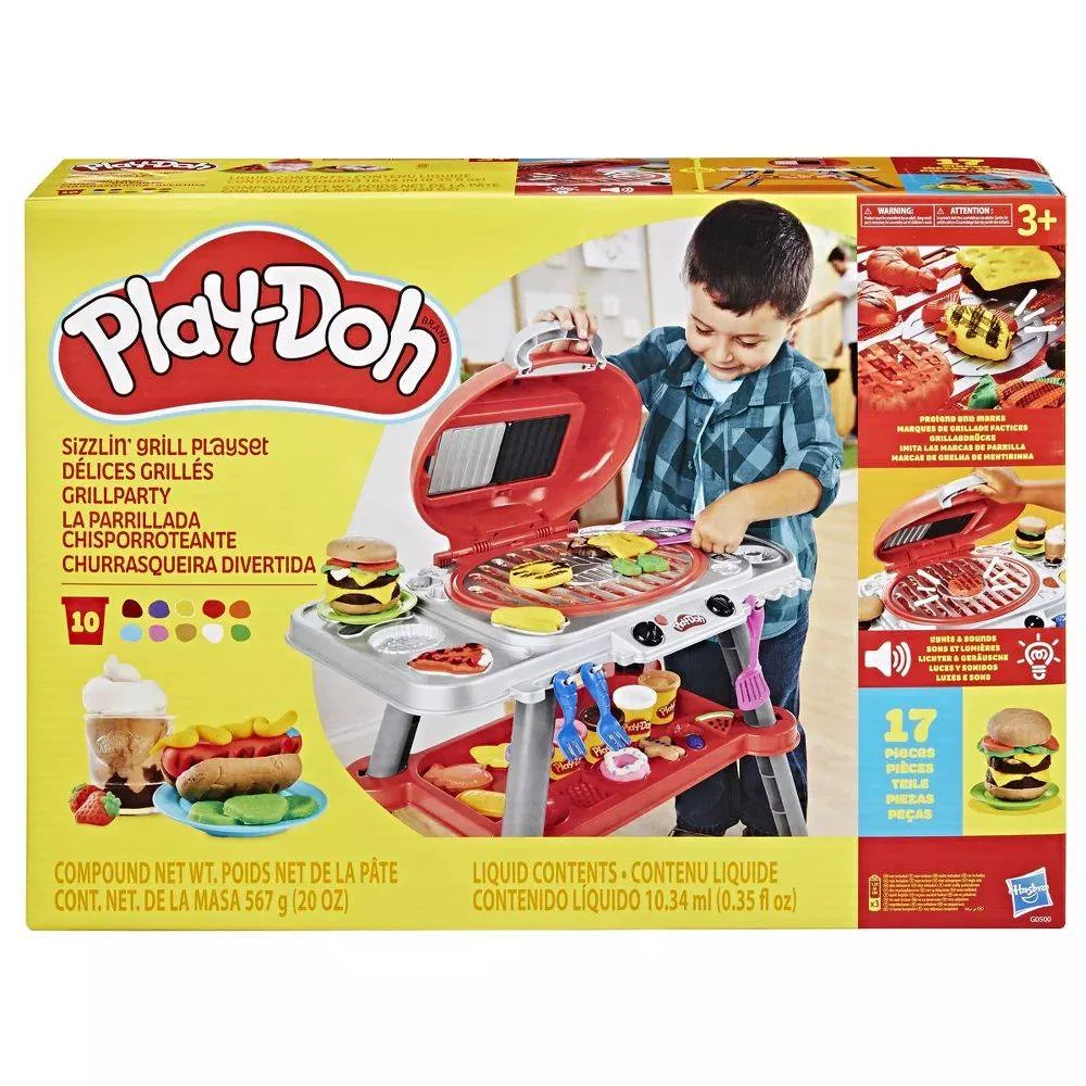 Creative Dough Grill Playset with Modeling Compound and Kitchen Accessories (567 g) gn76n