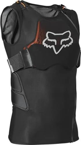 Premium Motocross Chest Guard Vest Impact-Resistant Protective Gear (Black, Large) r02kb